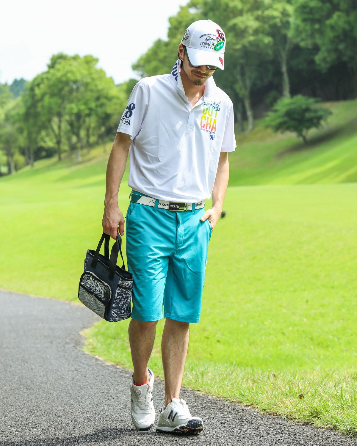 ターコイズ：180cm67kg(Lサイズ着用)