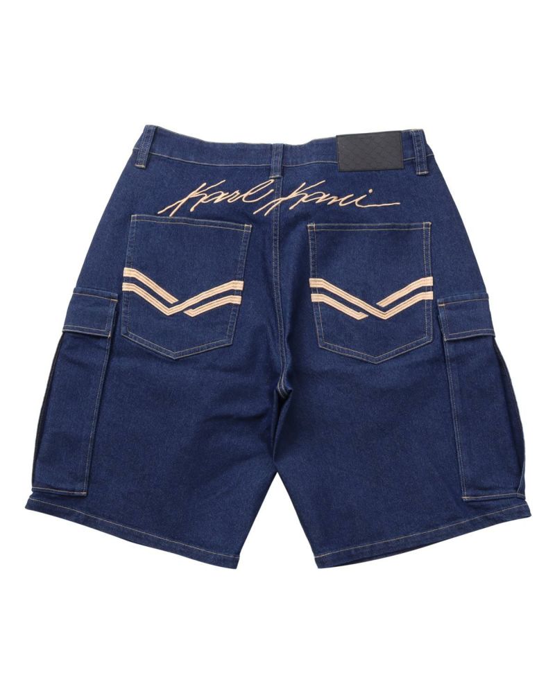 極太 Karl kani バギーショーツ ブラック ハーフパンツ ジョ