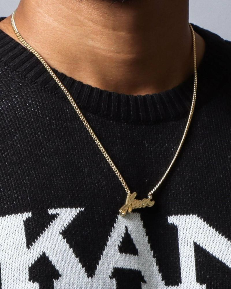 カールカナイ ネックレス Karlkani ネックレス ゴールドネックレス Karl Kani] US ロゴ ネックレス GD | PEET ONLINE STORE