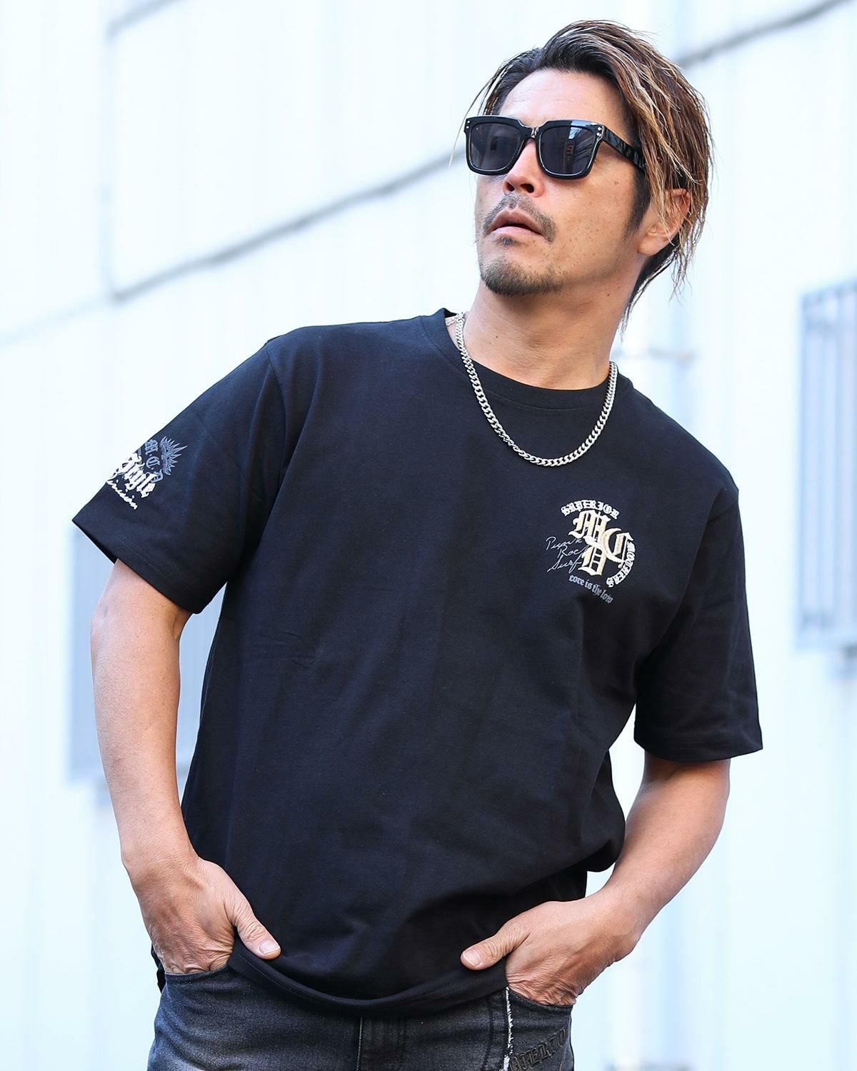 ブラック：173cm/72kg(Lサイズ着用)