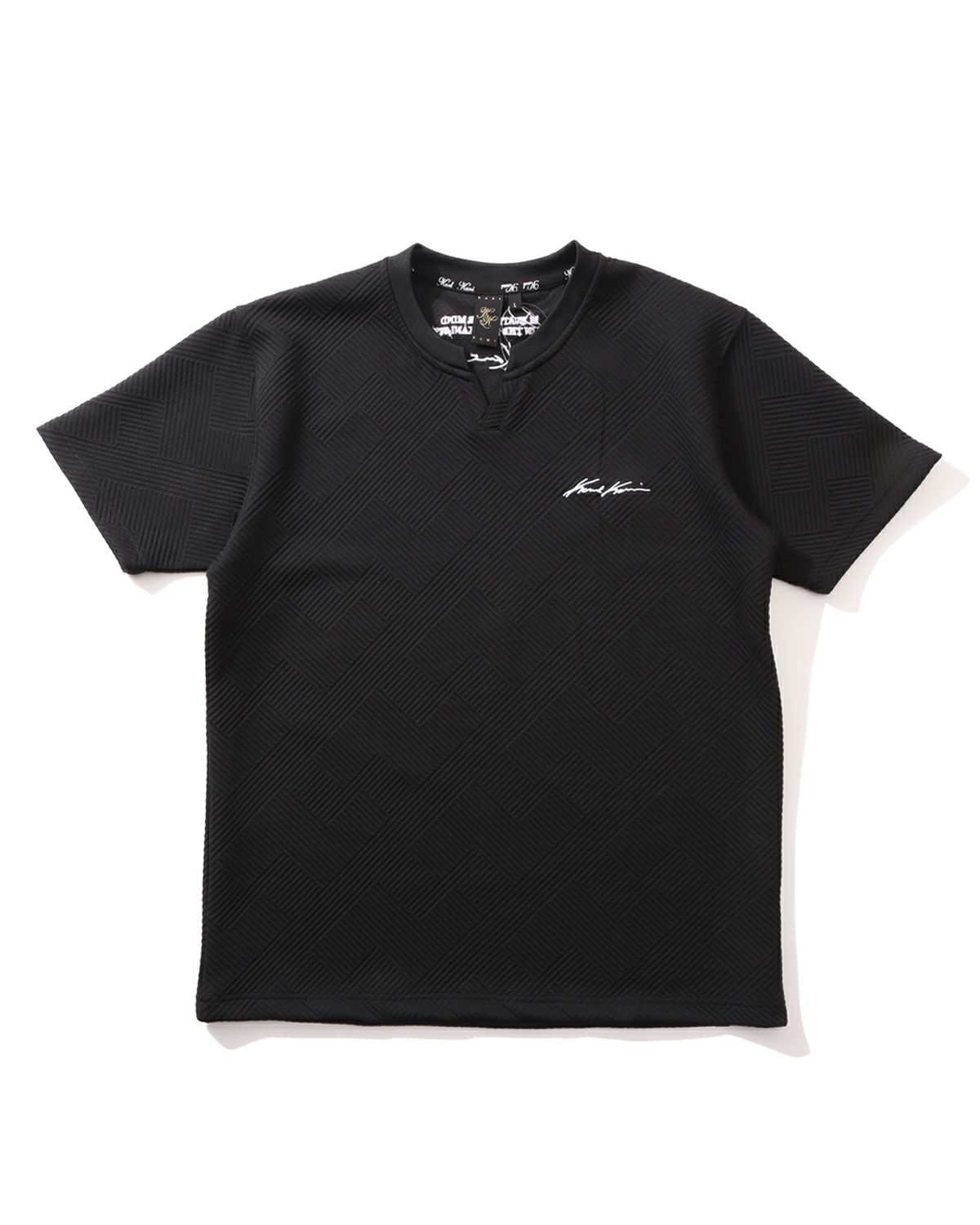 Karl Kani] ブリスター ジャカード Yヘンリーネック Tシャツ