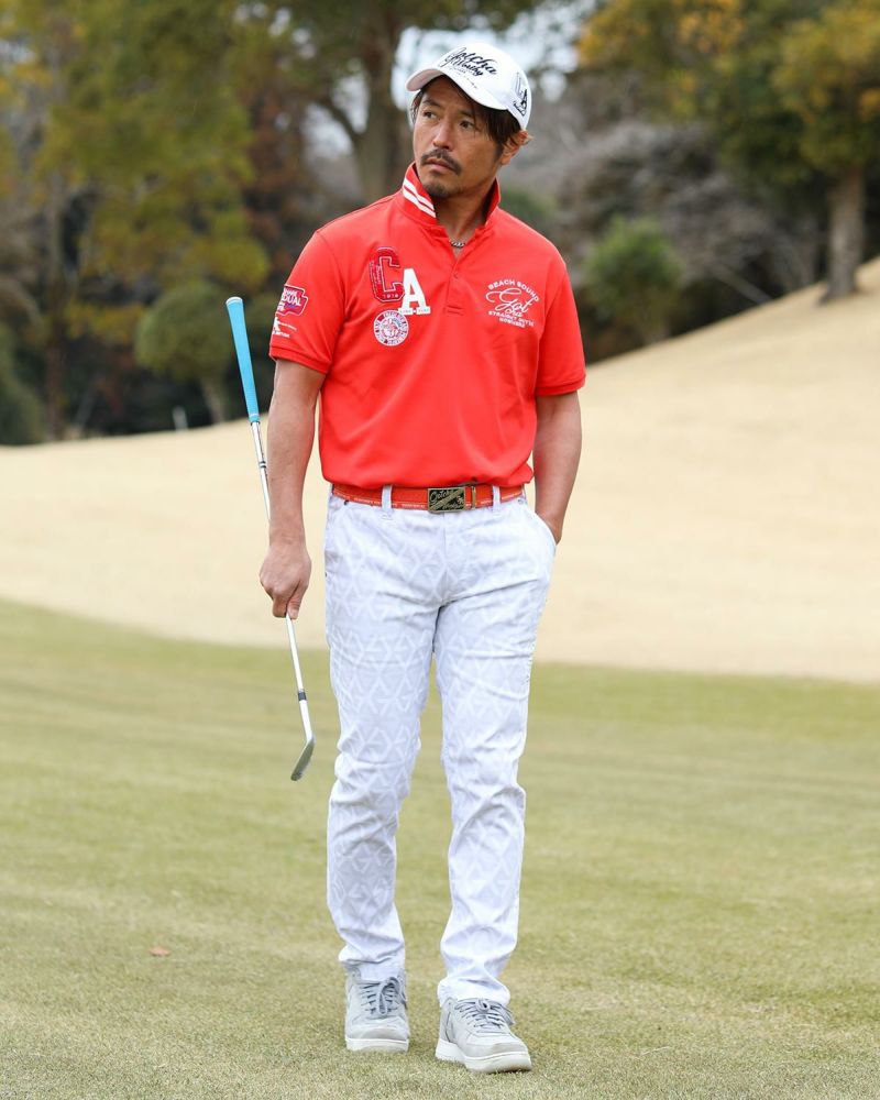 GOTCHA GOLF] ガムストレッチ 総柄 ビッグ Gロゴ パンツ | PEET
