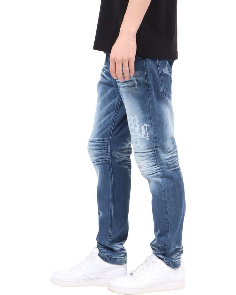 MCD] ストレッチ ステッチ ダメージ デニムパンツ | PEET ONLINE