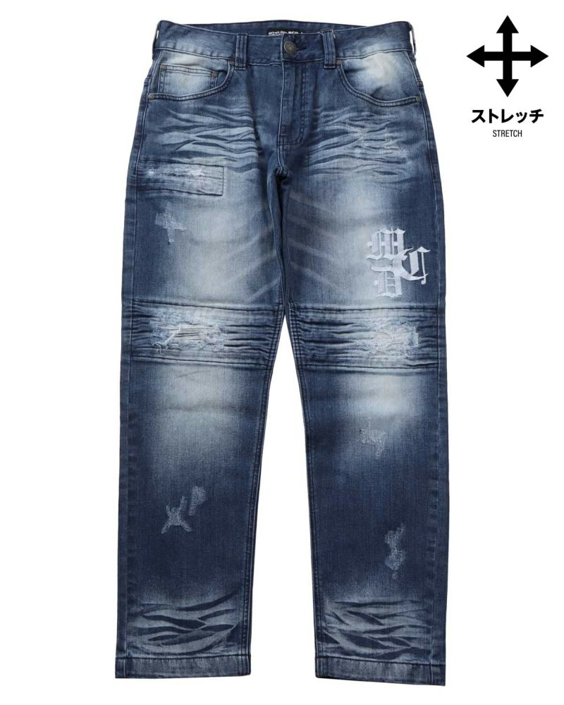 MCD] ストレッチ ステッチ ダメージ デニムパンツ | PEET ONLINE