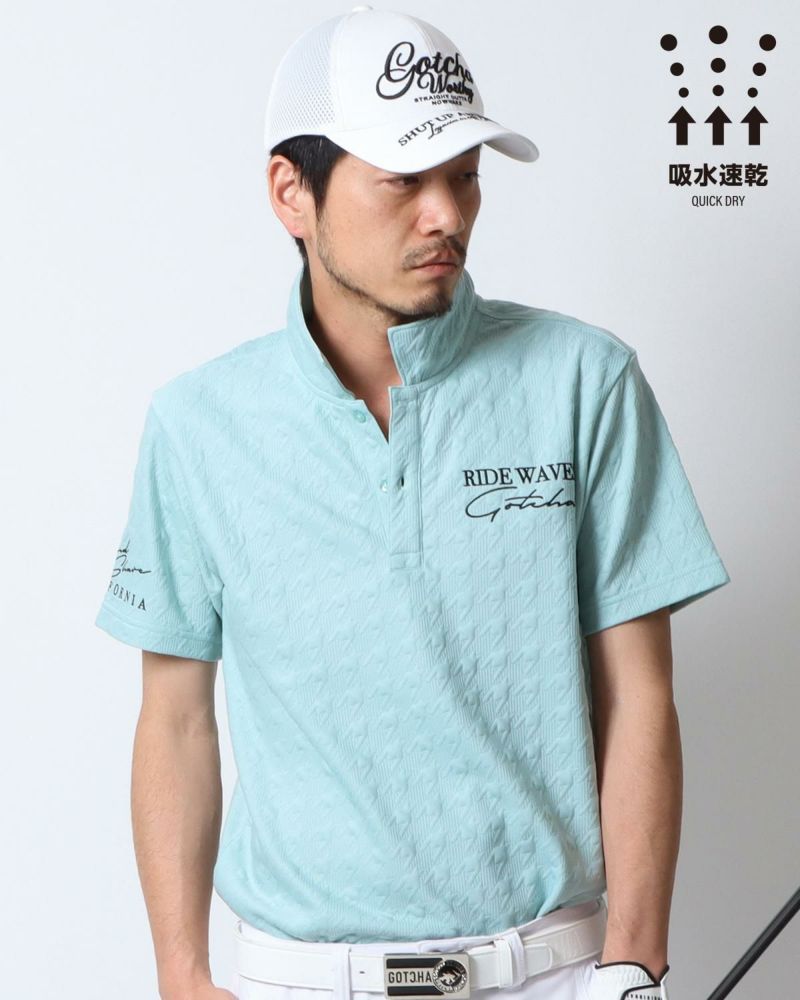 ドライ 千鳥 ジャカード ポロシャツ