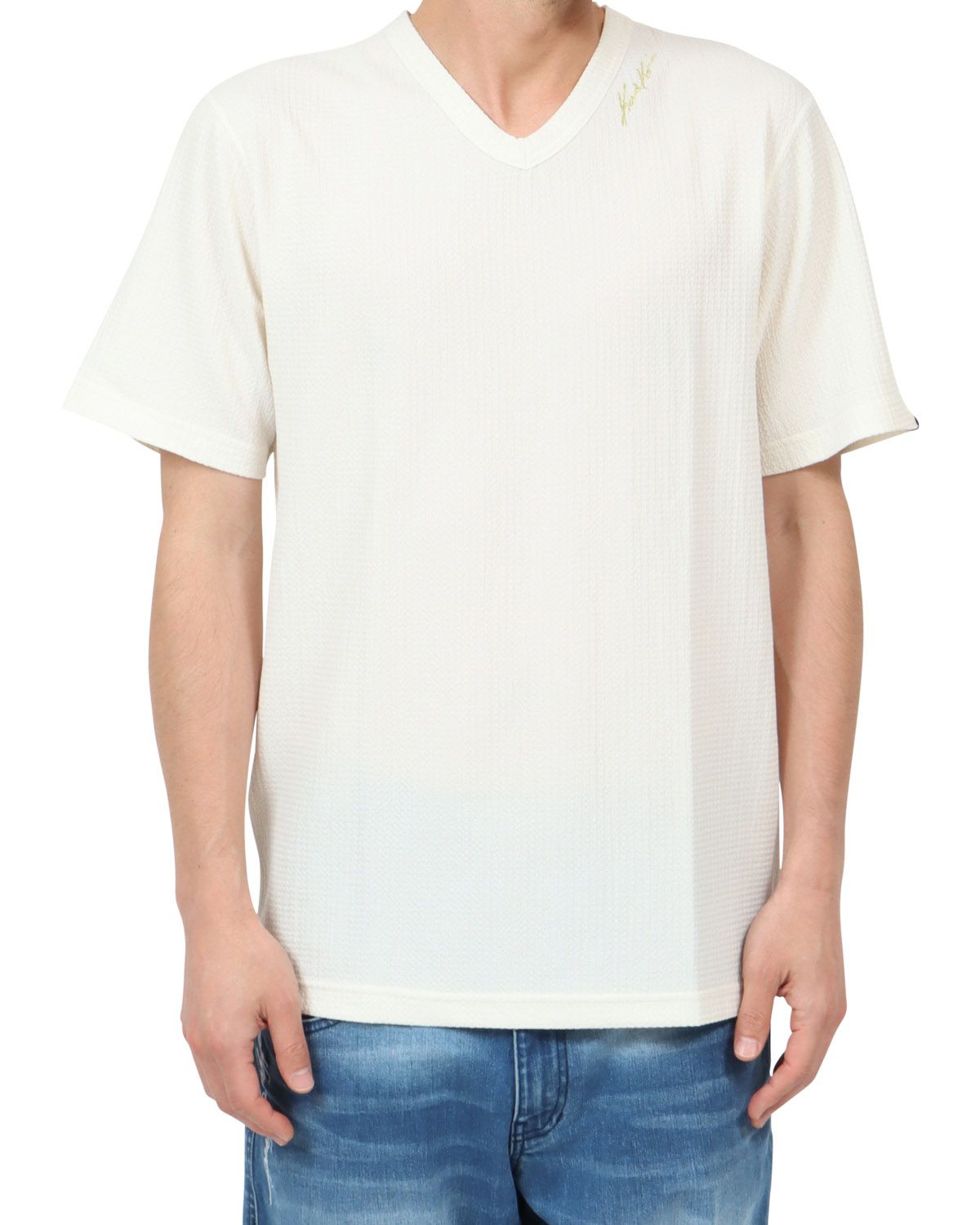 オフホワイト：180cm67kg(Lサイズ着用)