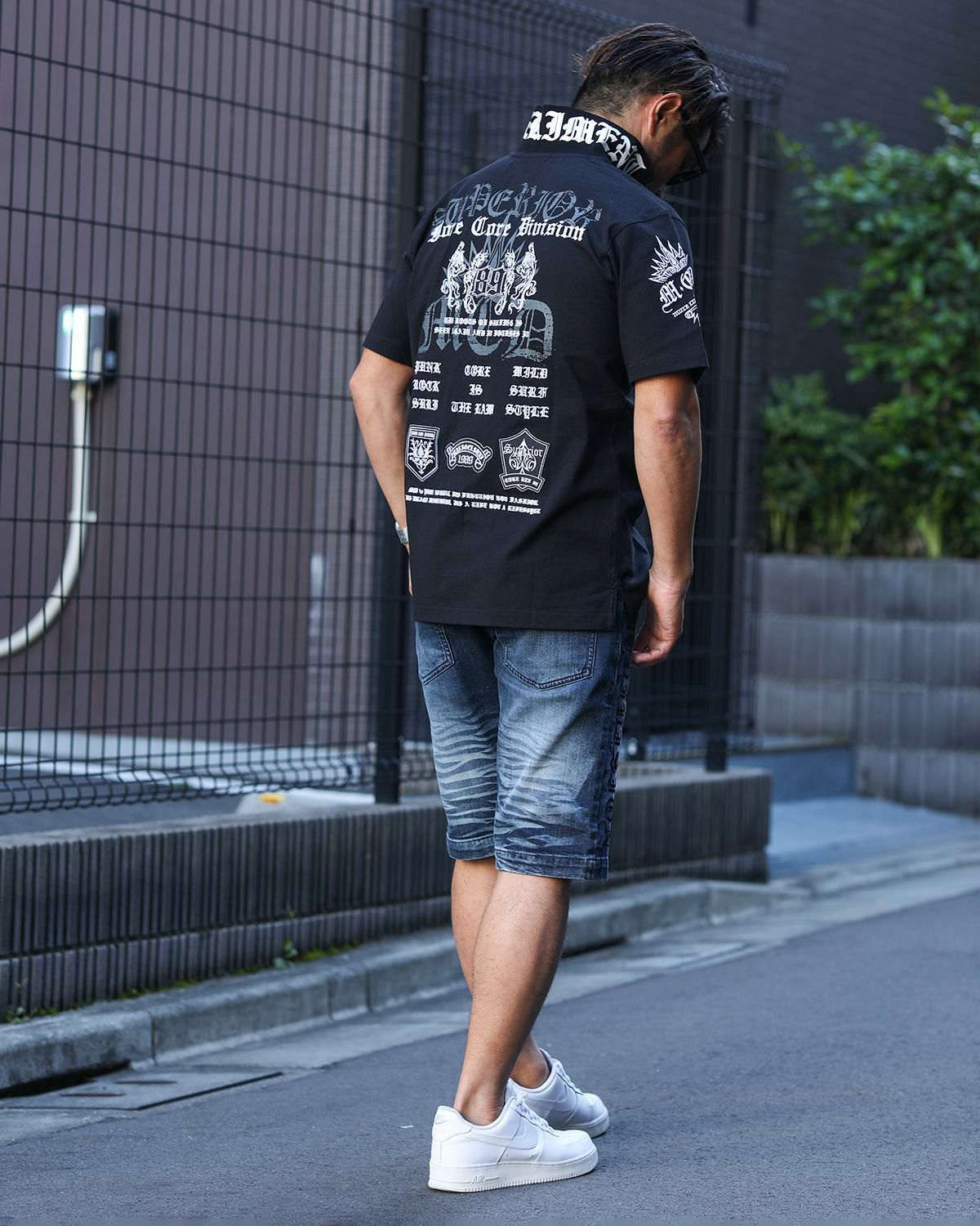 ブラック:173cm/72kg(Lサイズ着用)