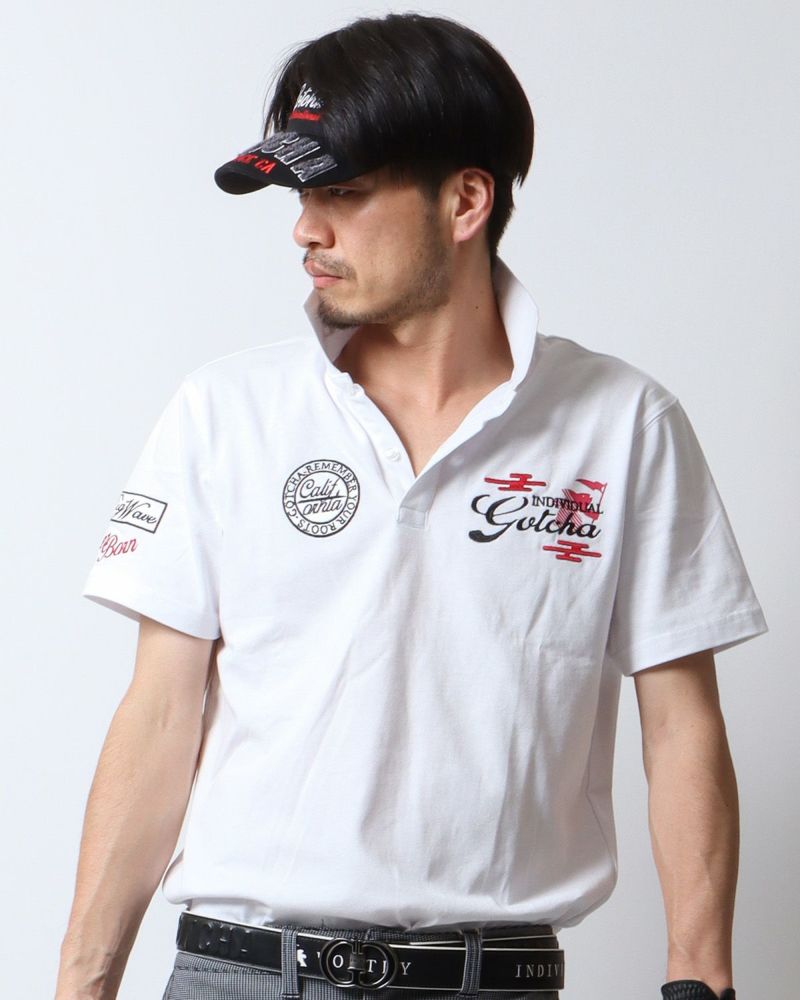 ホワイト：180cm67kg(Lサイズ着用)