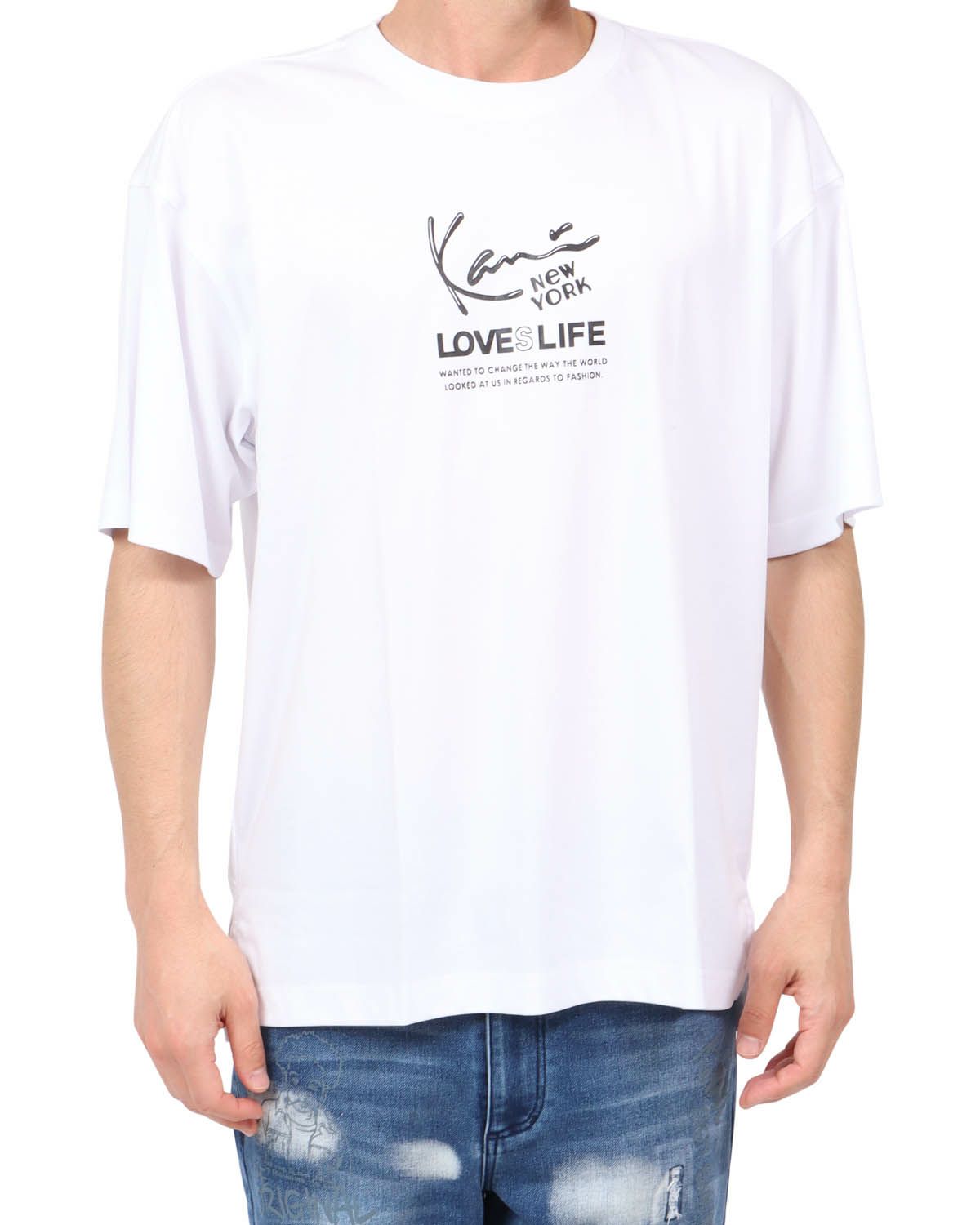 ホワイト：180cm67kg(Lサイズ着用)