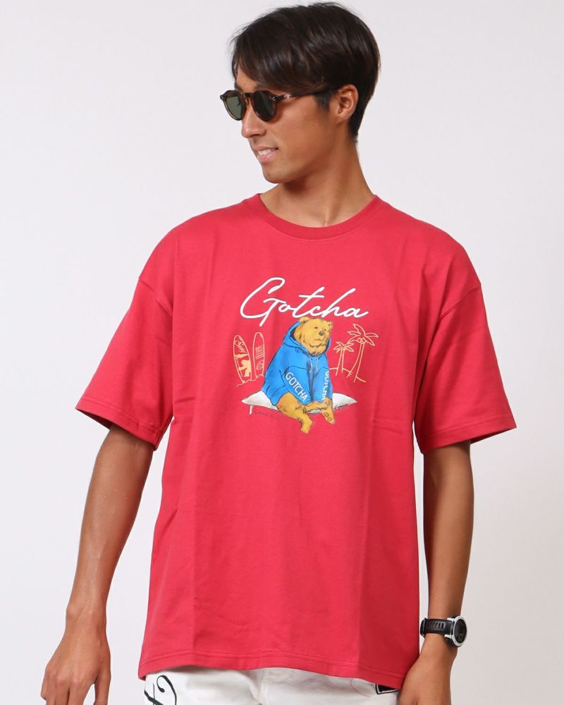 GOTCHA] ドロップショルダー グリズリーベア Tシャツ | PEET ONLINE STORE