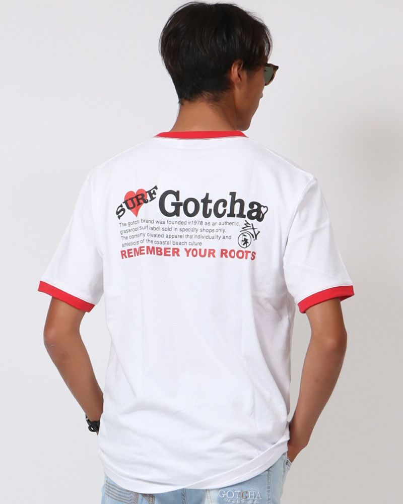 GOTCHA] アイ ラブ ガッチャ リンガー Tシャツ | PEET ONLINE STORE