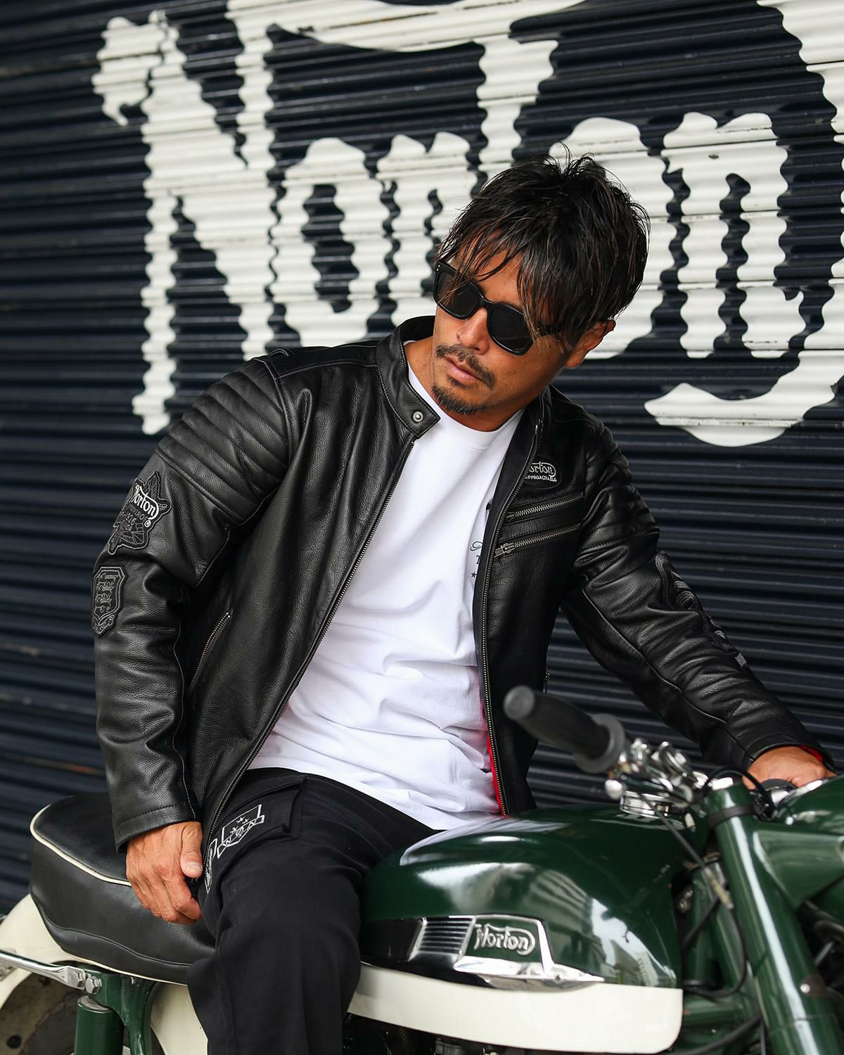 Norton] スペシャルエディション 牛革 ライダース ジャケット 