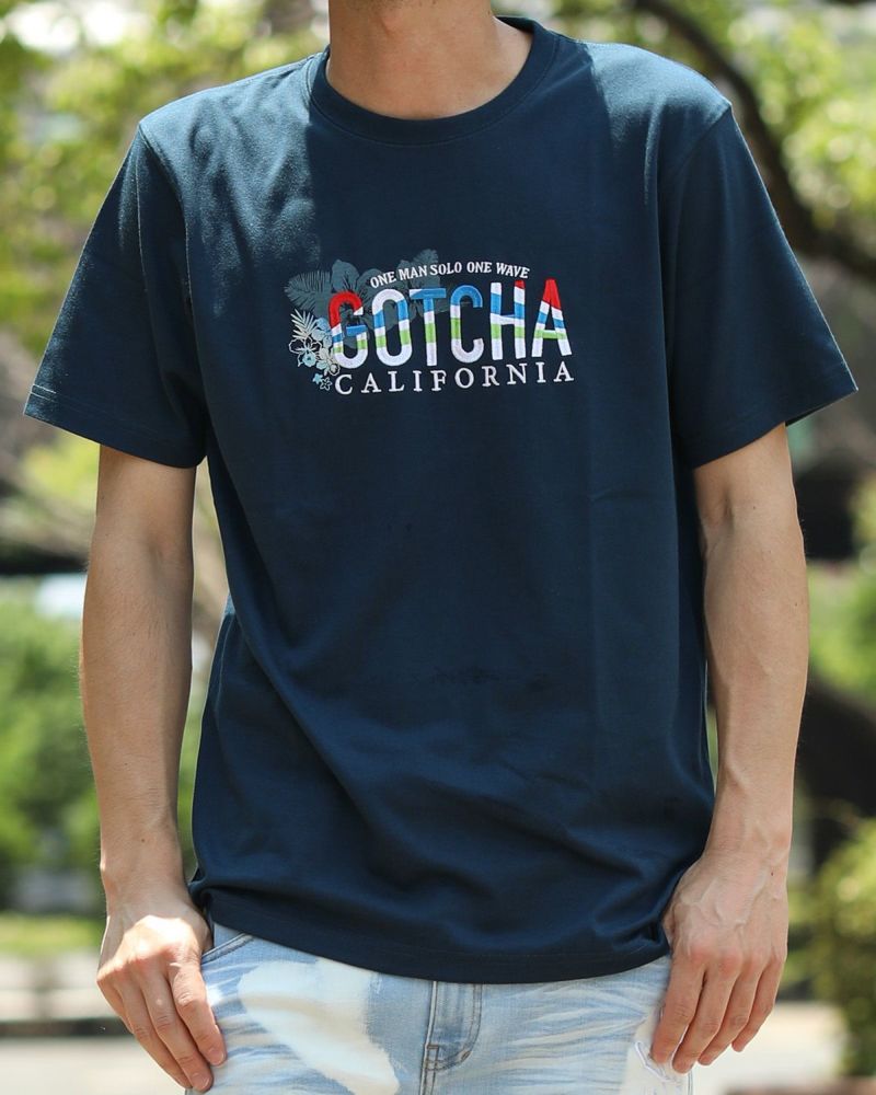 GOTCHA] ドライ カラー ロゴ ハイビスカス Tシャツ | PEET