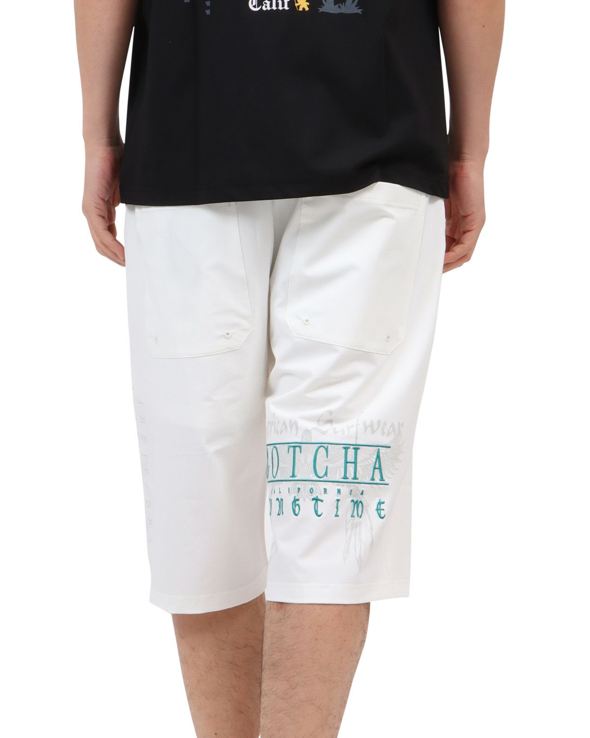 ホワイト：180cm67kg(Lサイズ着用)