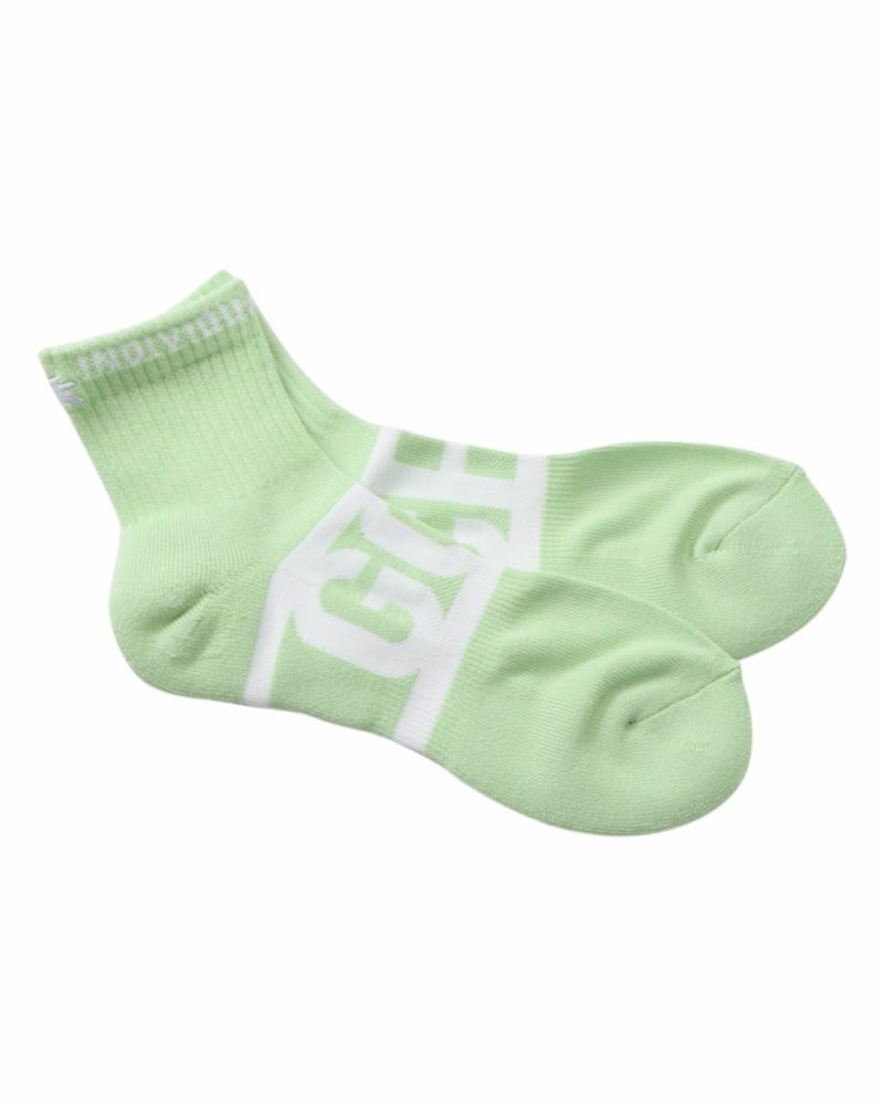 GOTCHA GOLF] ビッグ ロゴ ジャカード ミドル丈 ソックス | PEET
