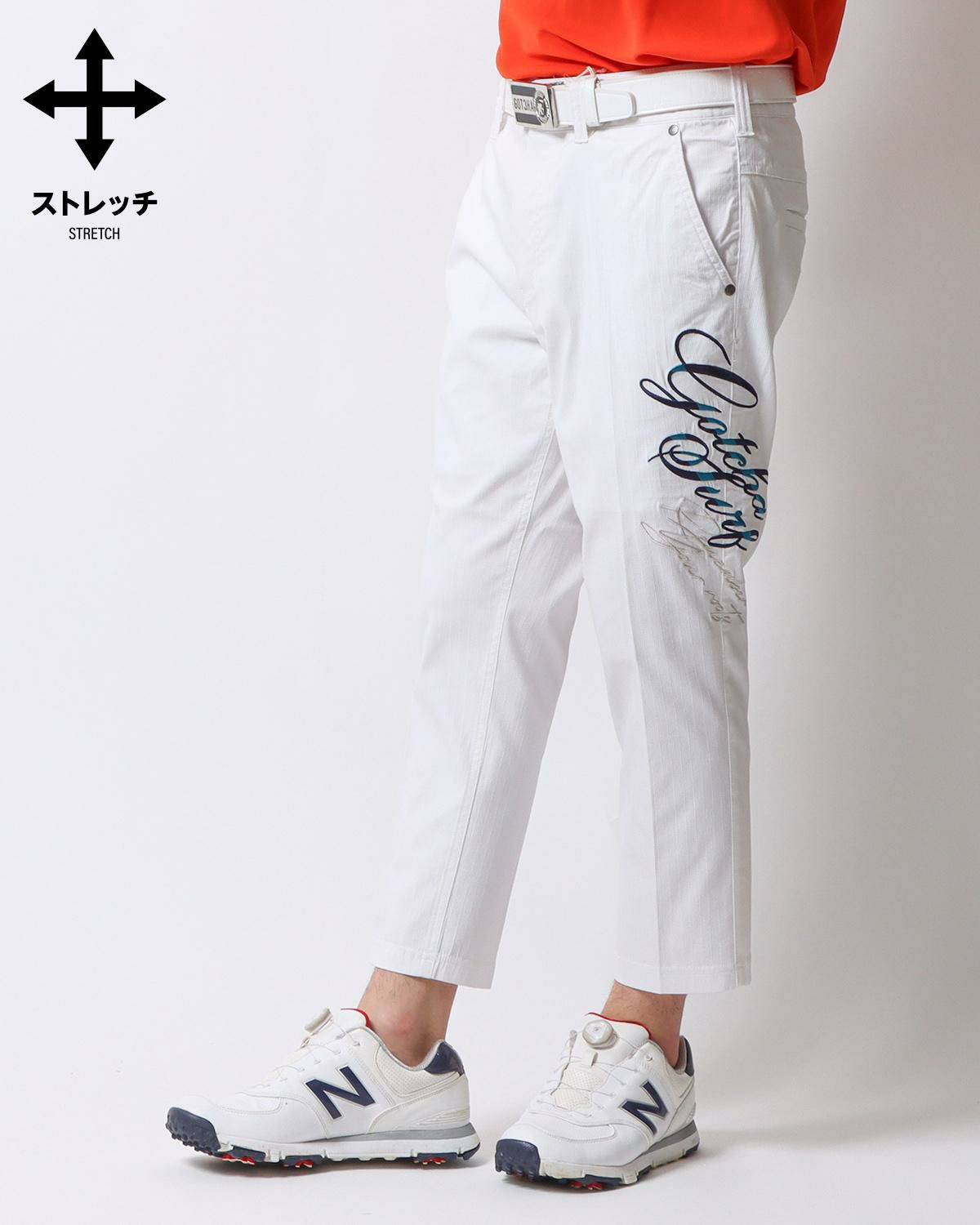 [GOTCHA GOLF] ストレッチ 跨ぎ ロゴ クロップドパンツ