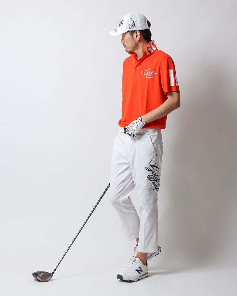 新品 GOTCHA GOLF ゴッチャ ゴルフ クロップドパンツ ストレッチ L GOTCHA GOLF] ストレッチ 跨ぎ ロゴ クロップドパンツ | PEET