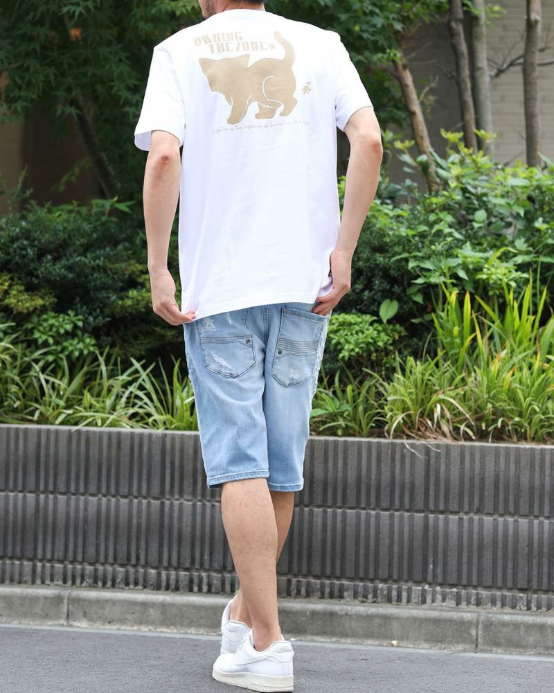 ベージュ：180cm67kg(Lサイズ着用)