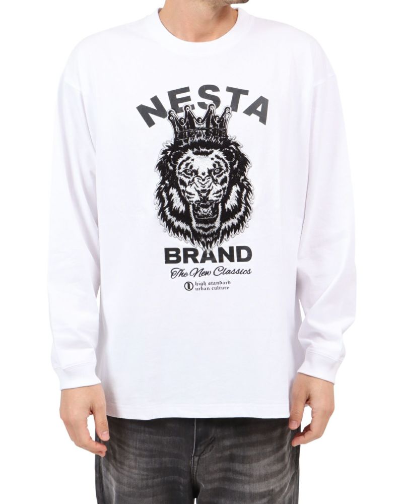 NESTA BRAND] さがら 刺繍 キング レオン ロンT | PEET ONLINE STORE