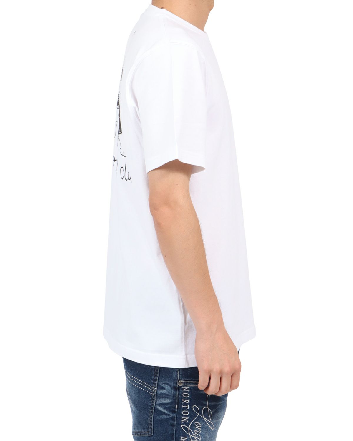 ホワイト：180cm67kg(Lサイズ着用)