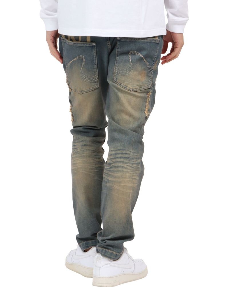 GOTCHA] ストレッチ ハードダメージ デニムパンツ | PEET ONLINE