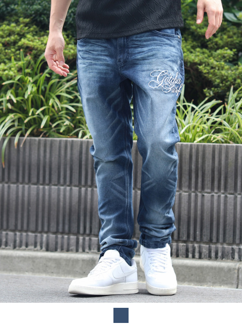 インディゴ：180cm67kg(Lサイズ着用)