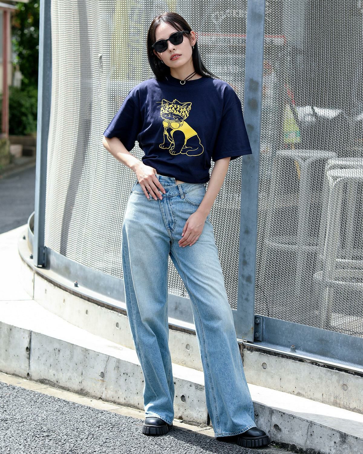 ネイビー：173cm(Lサイズ着用)