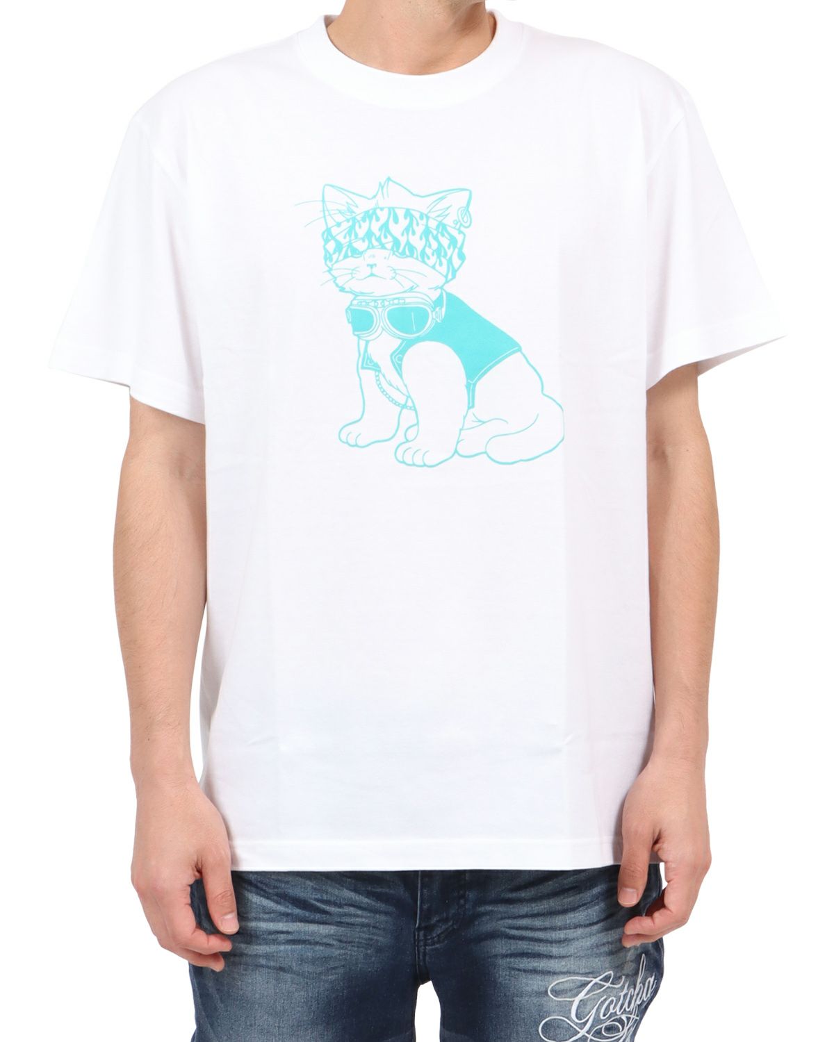 ホワイト：180cm67kg(Lサイズ着用)