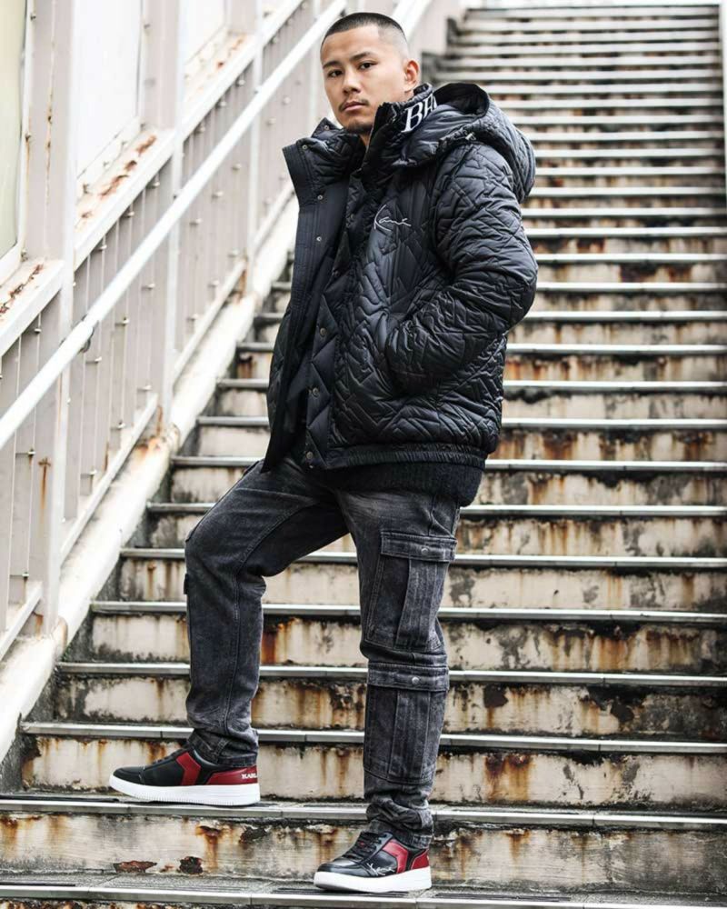 KARL KANI カールカナイ　極太ヒップホップ　ブラックデニムパンツ 楽天市場】大きいサイズ メンズ KARL KANI カールカナイ デニム