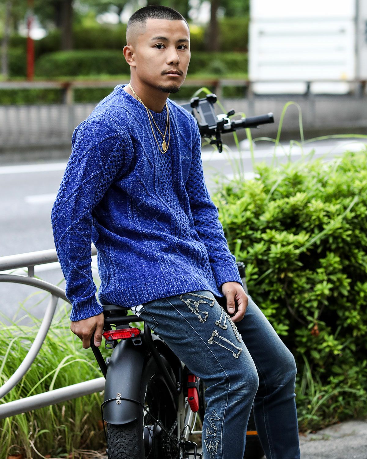 インディゴ：171cm(32incサイズ着用)