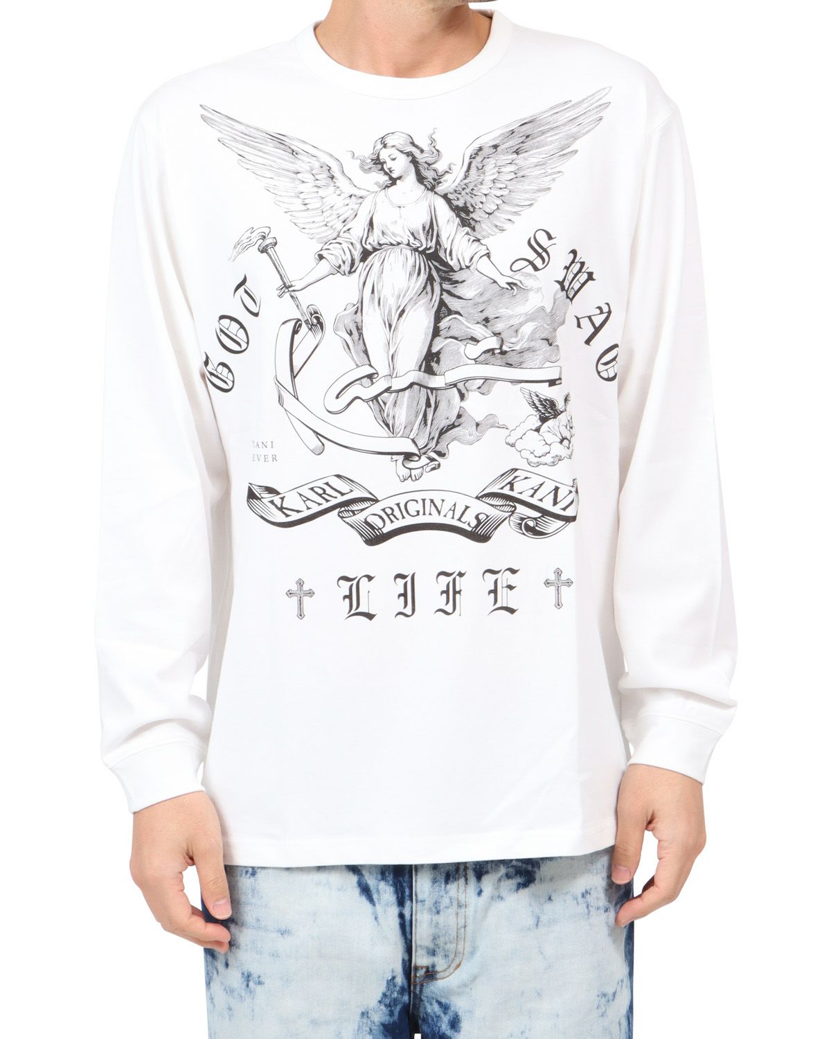 オフホワイト：180cm67kg(Lサイズ着用)