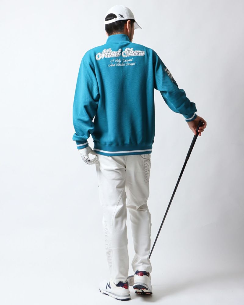 GOTCHA GOLF] 抗菌防臭 さがら 刺繍 ハーフジップ トレーナー | PEET