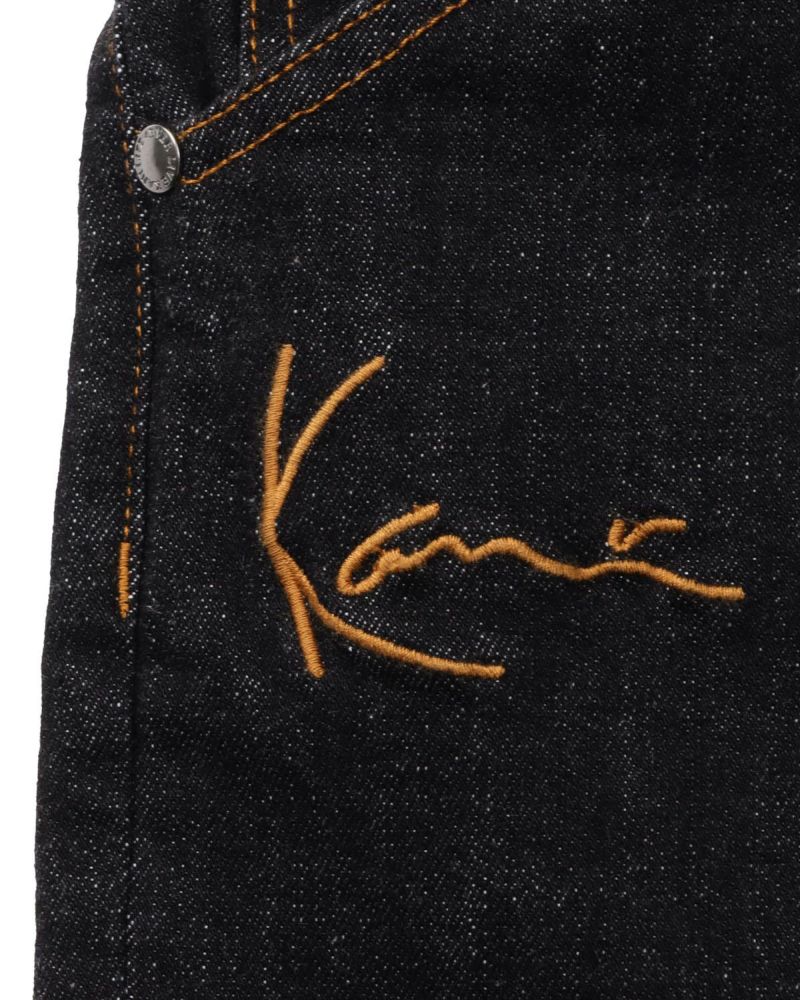Karl Kani] ストレッチ ワイド ストレート リジット デニム