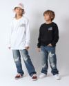 左:140cm30kg(XS着用) 右:130cm27kg(KIDS150cm着用)