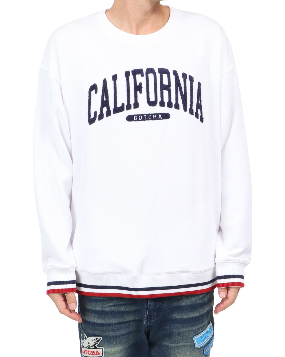 ホワイト：180cm67kg(Lサイズ着用)