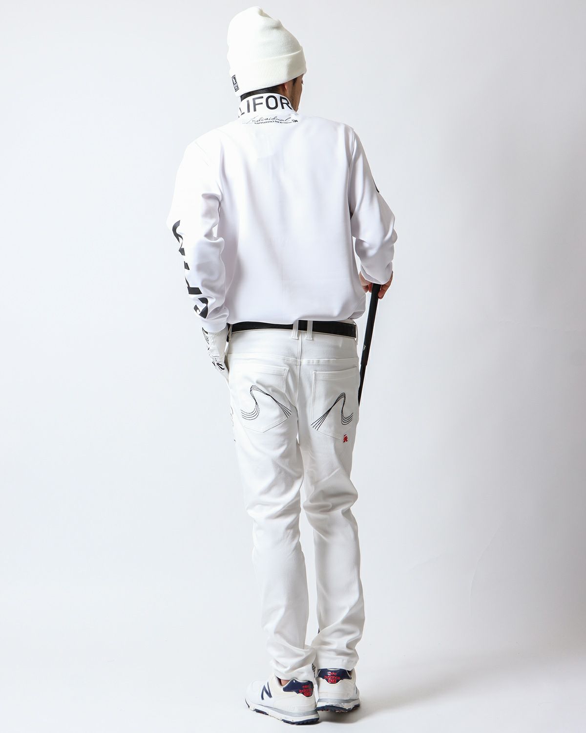 ホワイト：180cm67kg(Lサイズ着用)