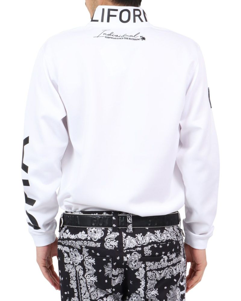 ホワイト：180cm67kg(Lサイズ着用)