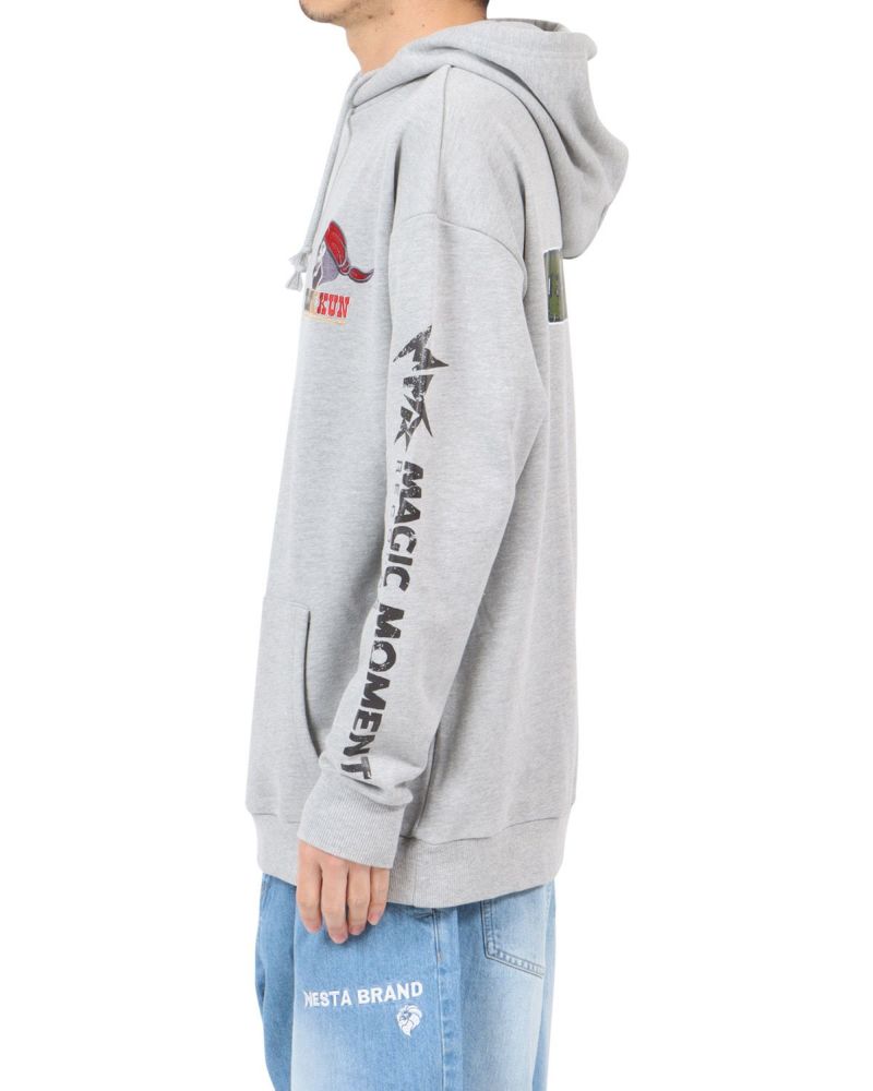 杢グレー：180cm67kg(Lサイズ着用)