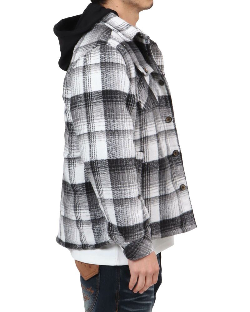 GOTCHA] 中綿 フード脱着 刺繍 チェック ジャケット | PEET ONLINE STORE