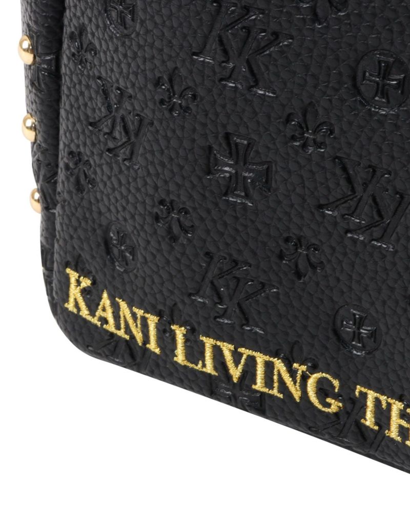 Karl Kani GOLF] PU エンボス モノグラム ラウンドポーチ | PEET