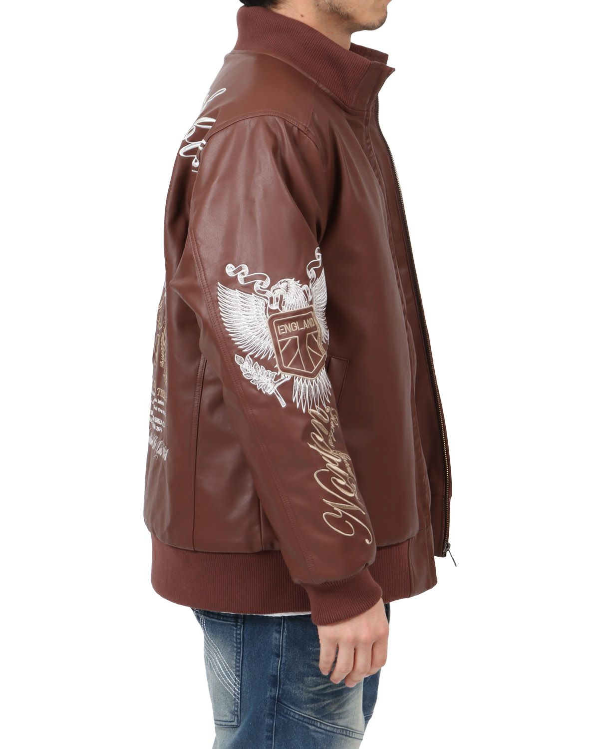 Norton] MAX デザイン 衿スタンドリブ PU 中綿 ジャケット | PEET  