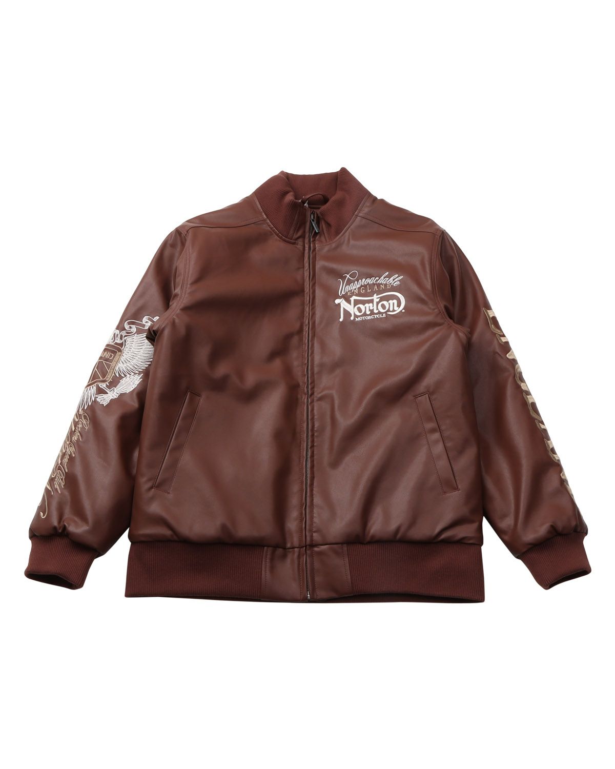 Norton] MAX デザイン 衿スタンドリブ PU 中綿 ジャケット | PEET  