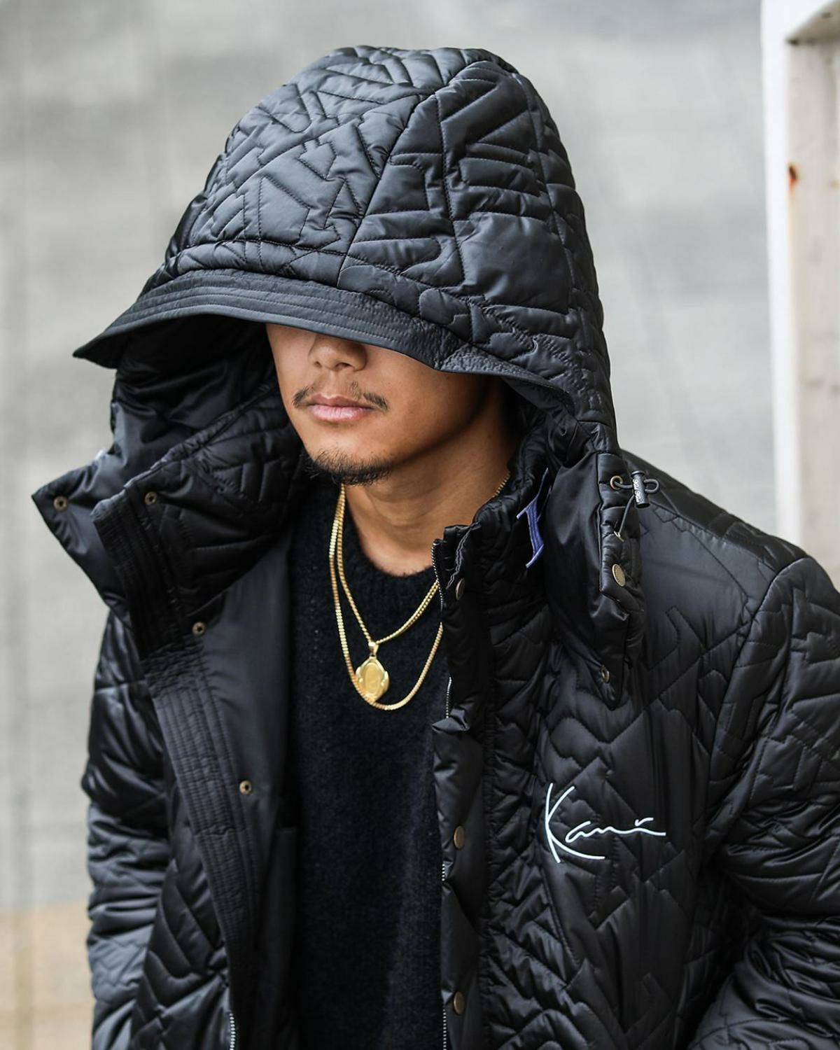 Karl Kani] ロゴ キルト ダウン ジャケット | PEET ONLINE STORE