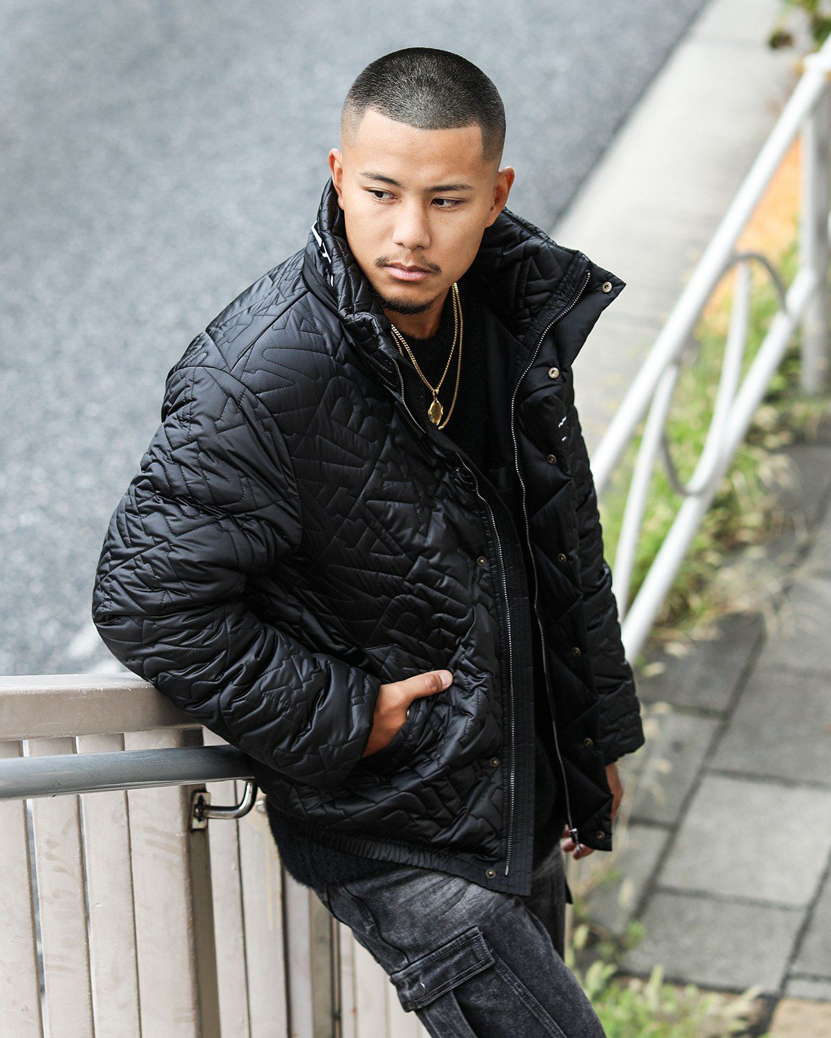 Karl Kani] ロゴ キルト ダウン ジャケット | PEET ONLINE STORE 