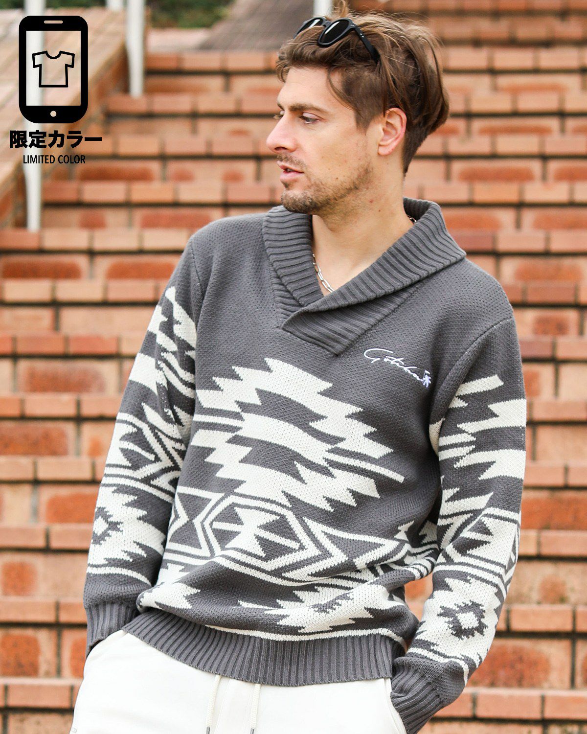 ダークグレー:183cm70kg(Lサイズ着用)