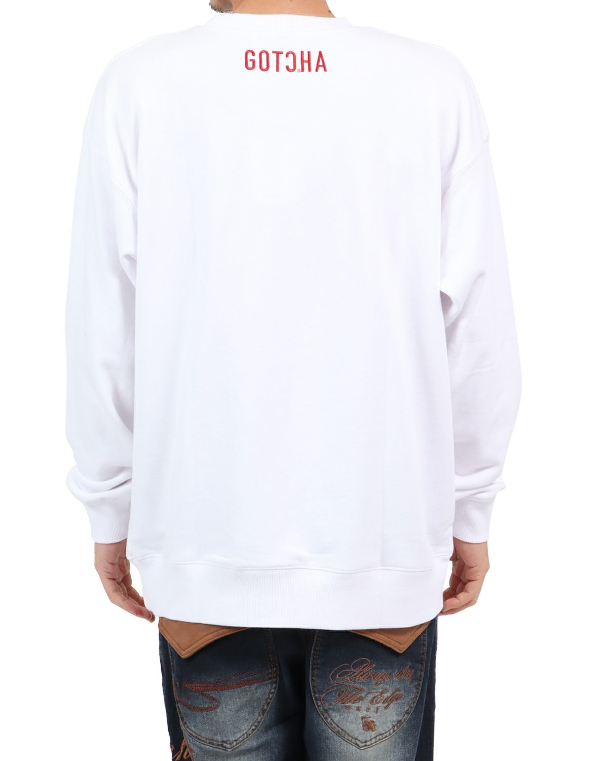 ホワイト：180cm67kg(Lサイズ着用)