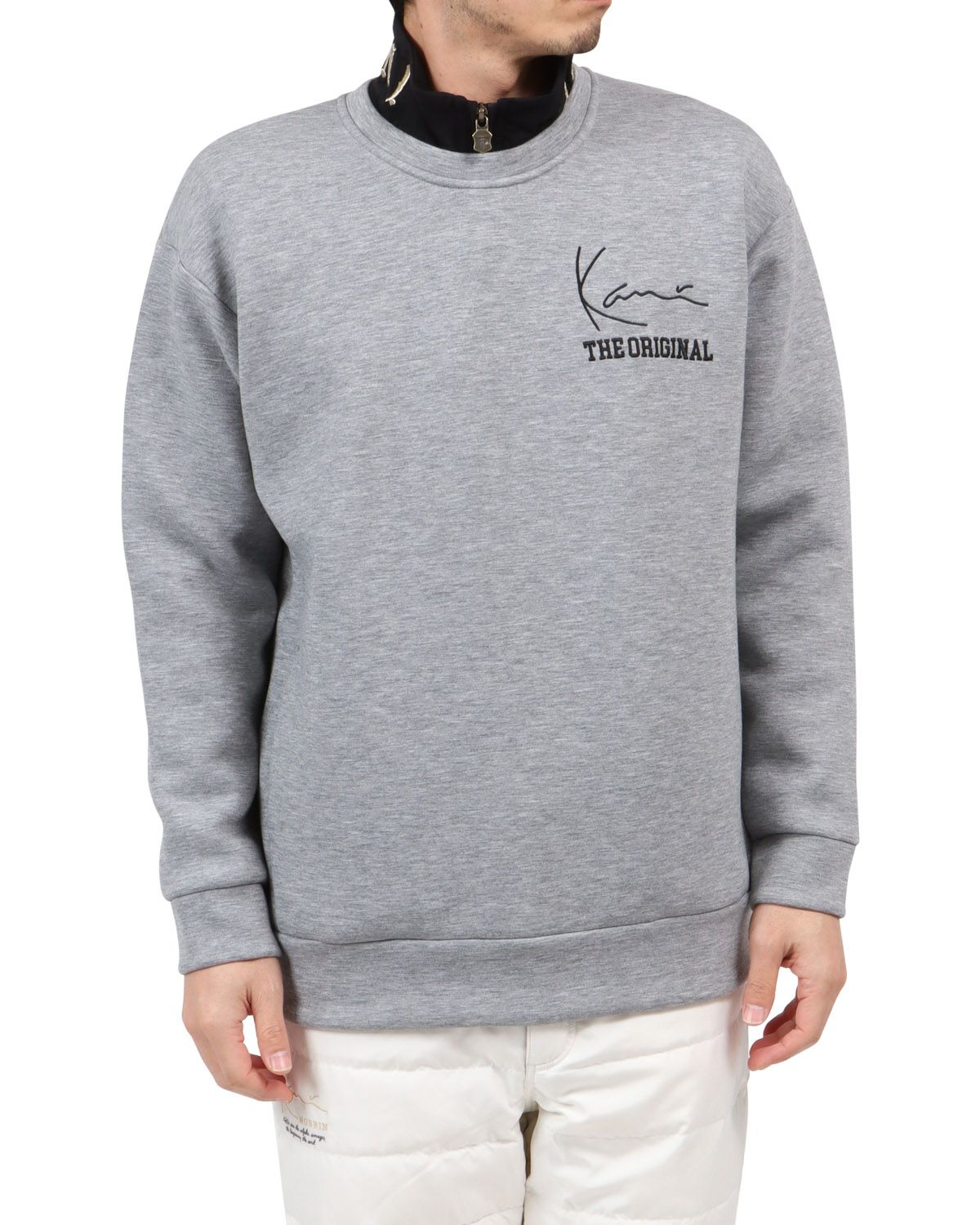 杢グレー：180cm67kg(Lサイズ着用)