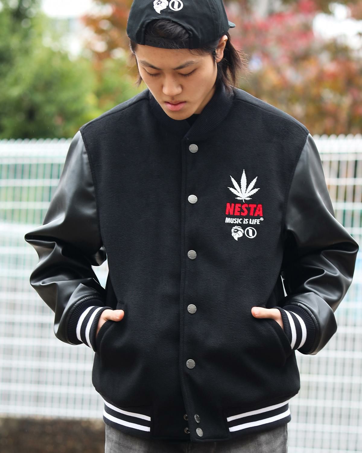 NESTA BRAND] ロゴ 刺繍 スタジャン | PEET ONLINE STORE 