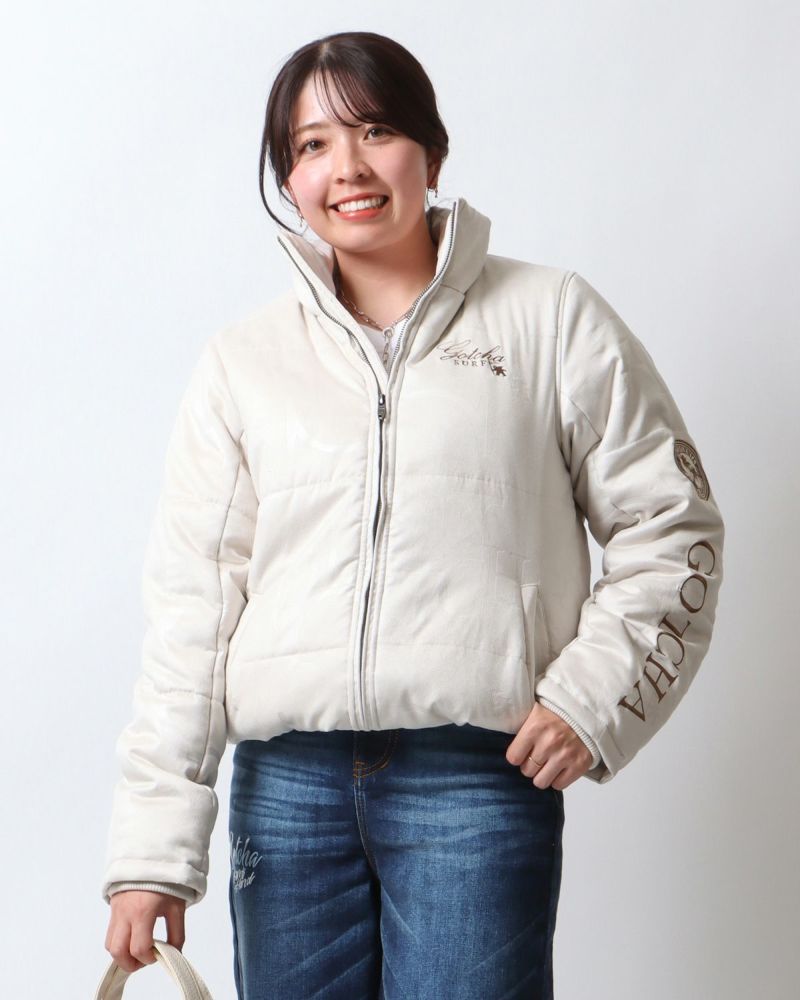 GOTCHA] 撥水 ポリスウェード フェイクダウン スタンド ジャケット