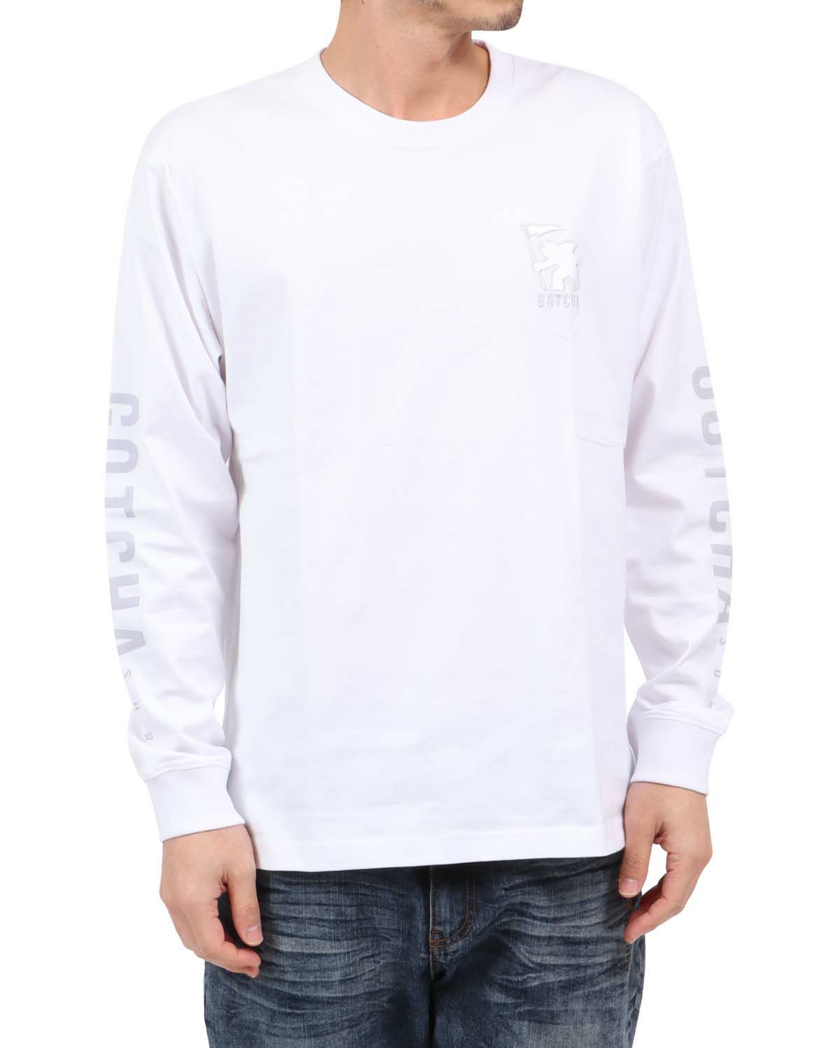 ホワイト：180cm67kg(Lサイズ着用)